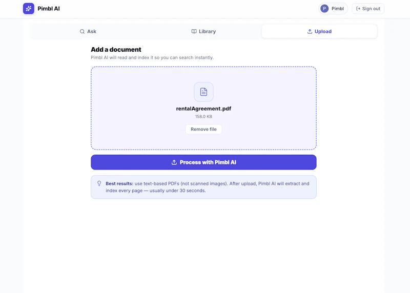 Pimbl – AI Document Vault screenshot 4