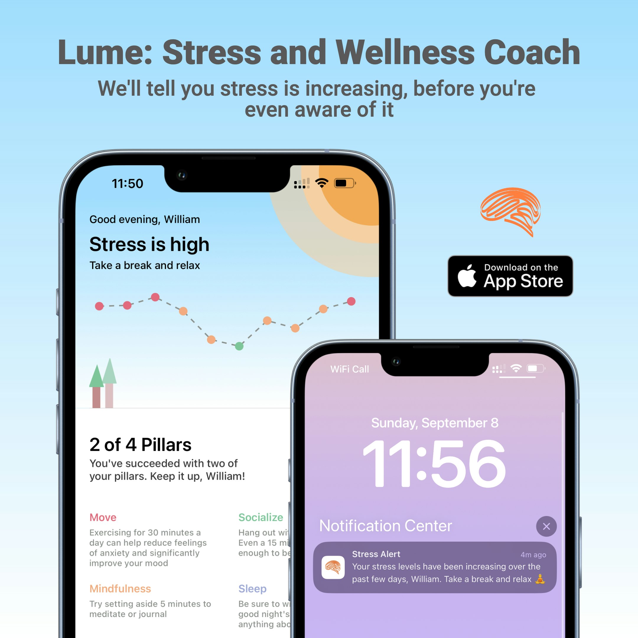 startuptile Lume: Stress and Wellness Coach-Get notified of rising stress levels before you even feel it