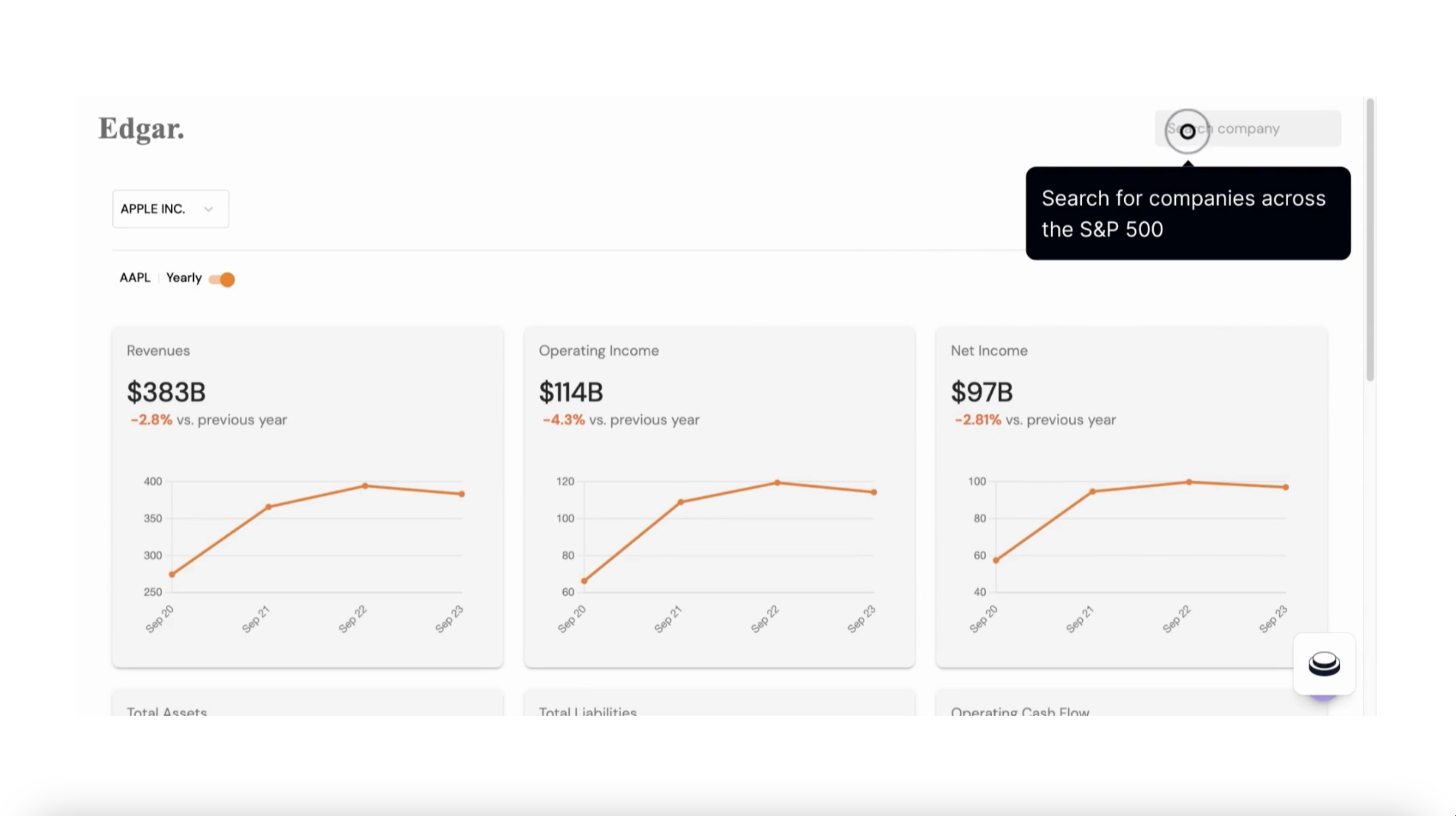 startuptile Edgar-A simple tool to track financial performance of companies