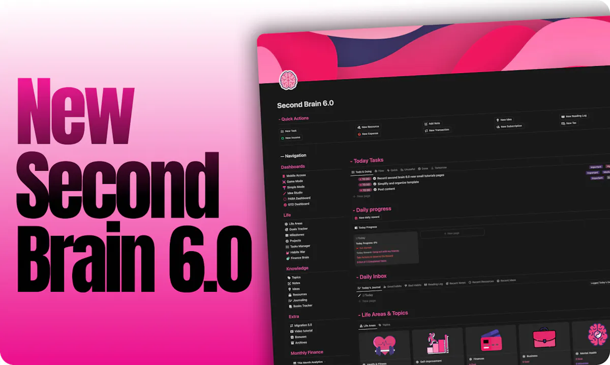 Notion Second Brain 6.0
