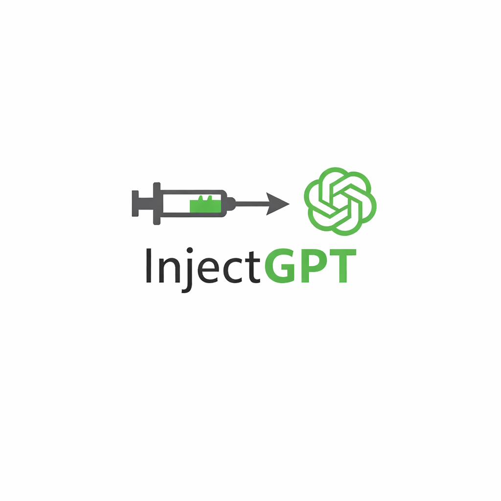 InjectGPT - Product Hunt launch logo and brand identity