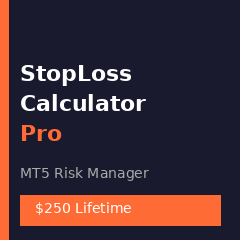 StopLoss Calculator — MT5 Risk Manager
