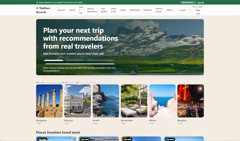 TripShare rewards screenshot 3
