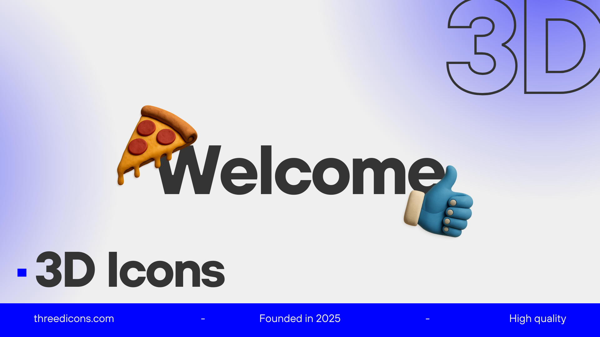 3D Icons - Main product screenshot demonstrating key features and user interface