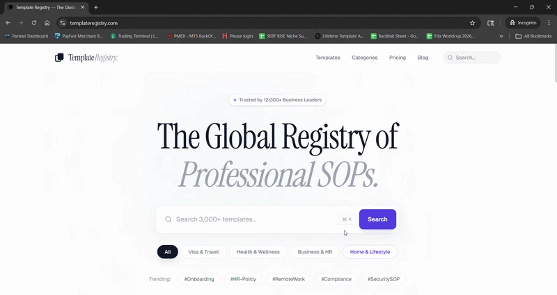 Template Registry