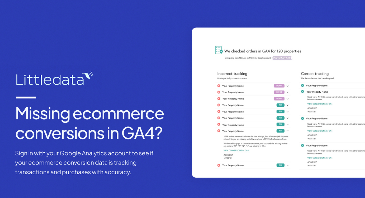 GA4 Conversions Checker App - Audit your tracking ecommerce conversion data in GA4 media 2