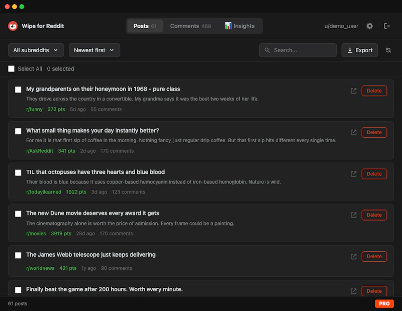 Wipe for Reddit screenshot 3