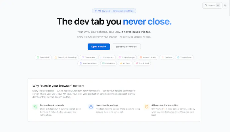 DevTab screenshot 2