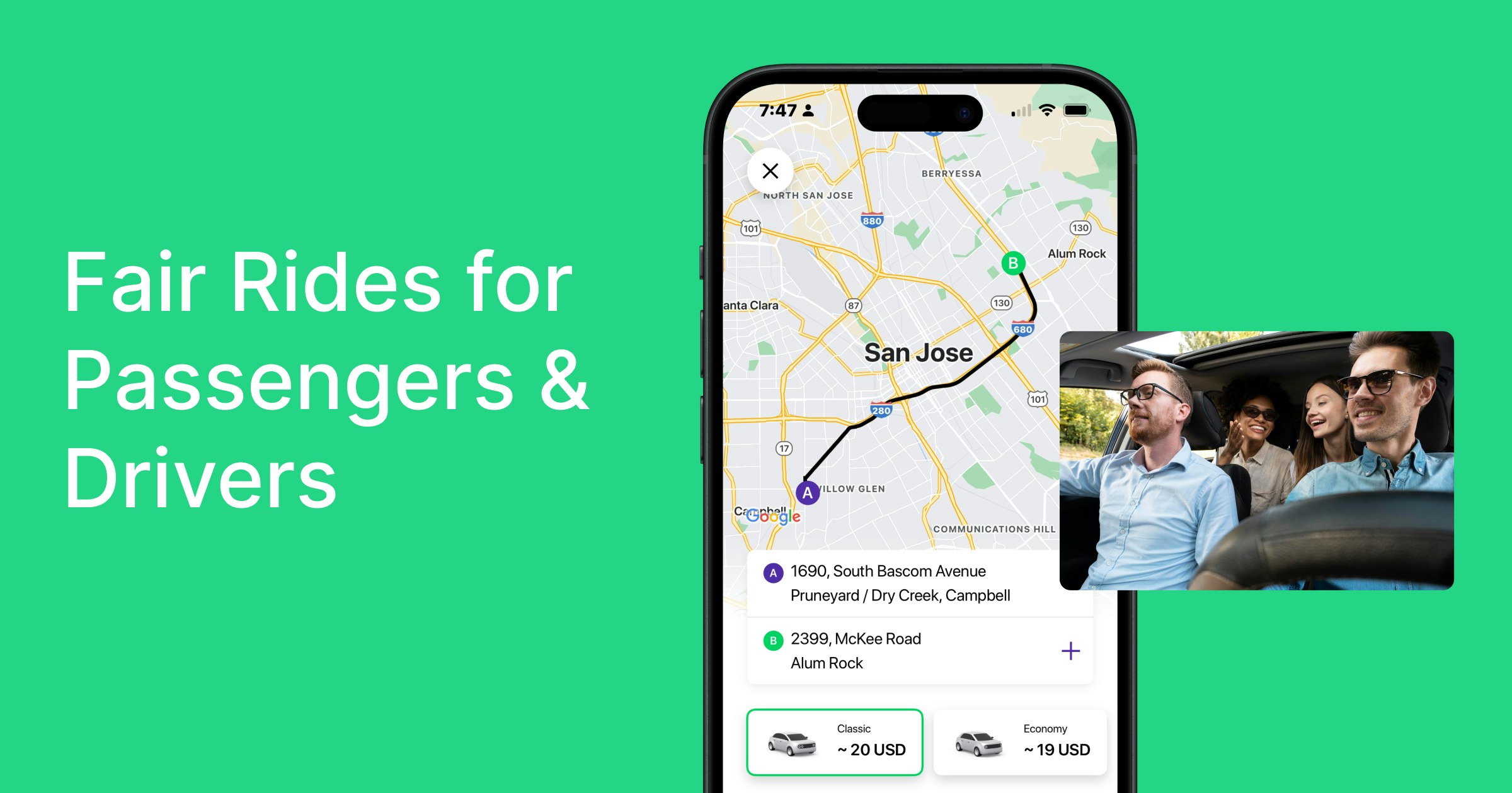 Omni Rideshare 앱 - 승객과 운전자를위한 공정한 놀이기구 미디어 2
