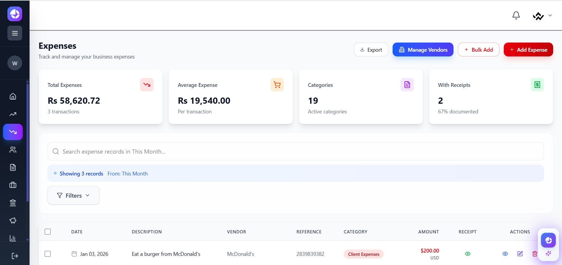 SmartCFO - Screenshot 3 showing product features and functionality