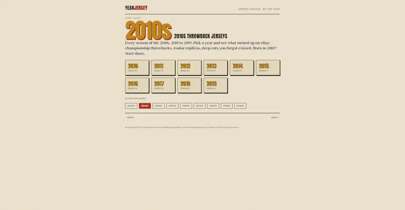 YearJersey — Sports jerseys, by the year screenshot 4