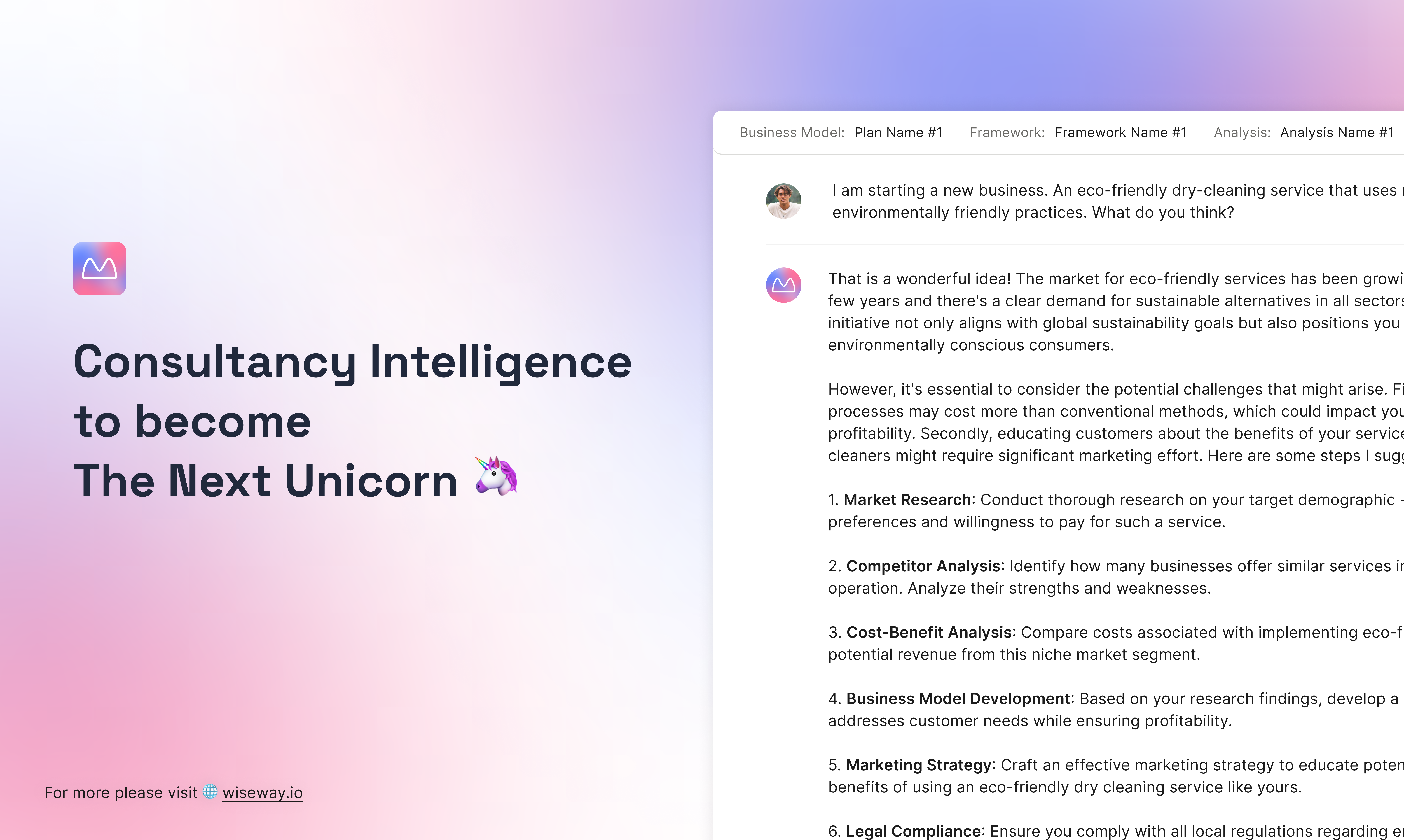 startuptile Wiseway-Consultancy intelligence to become the next unicorn