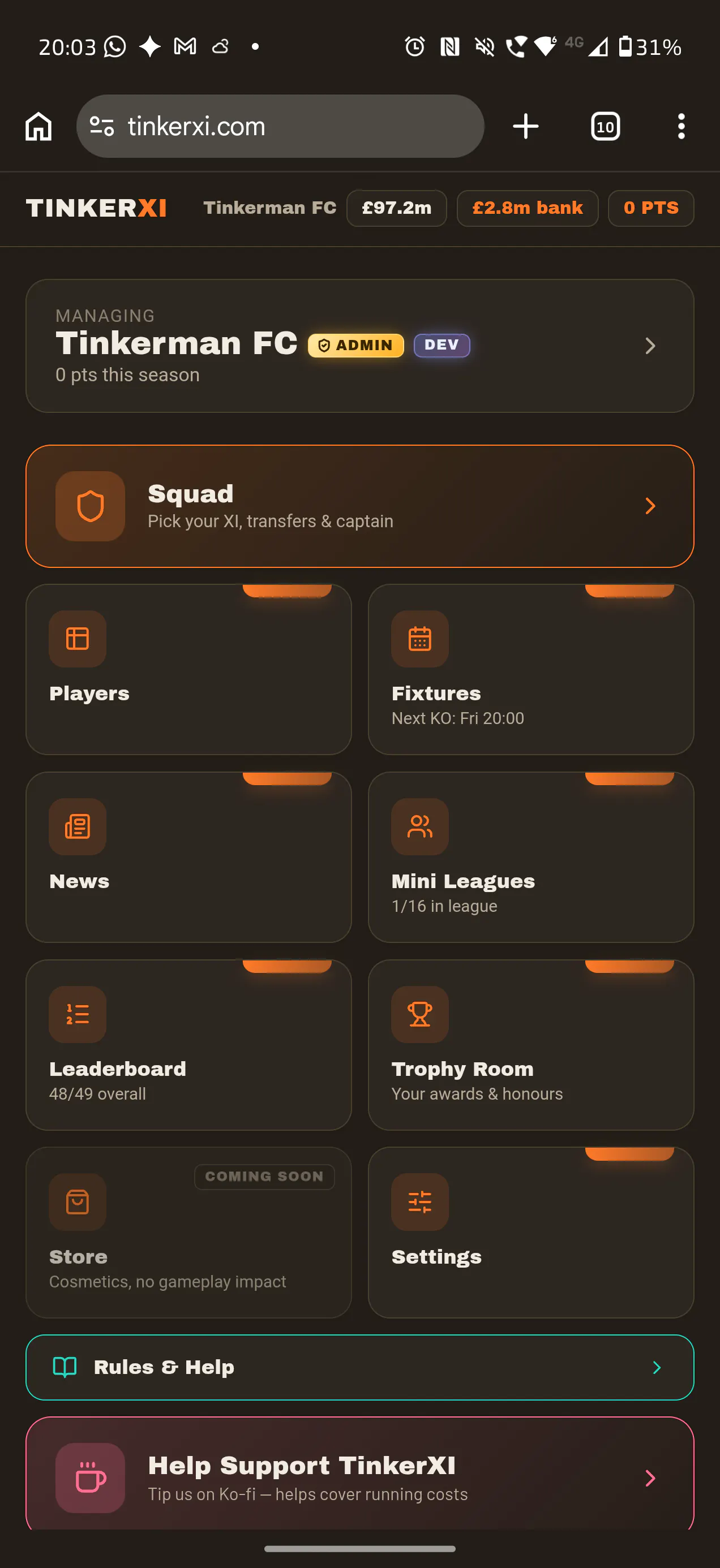 TinkerXI - Fantasy Football  gallery image