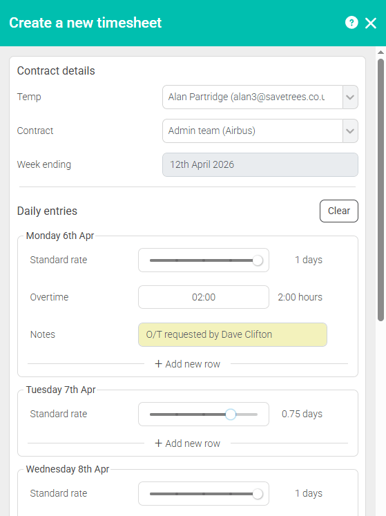 SaveTrees Online Timesheets gallery image