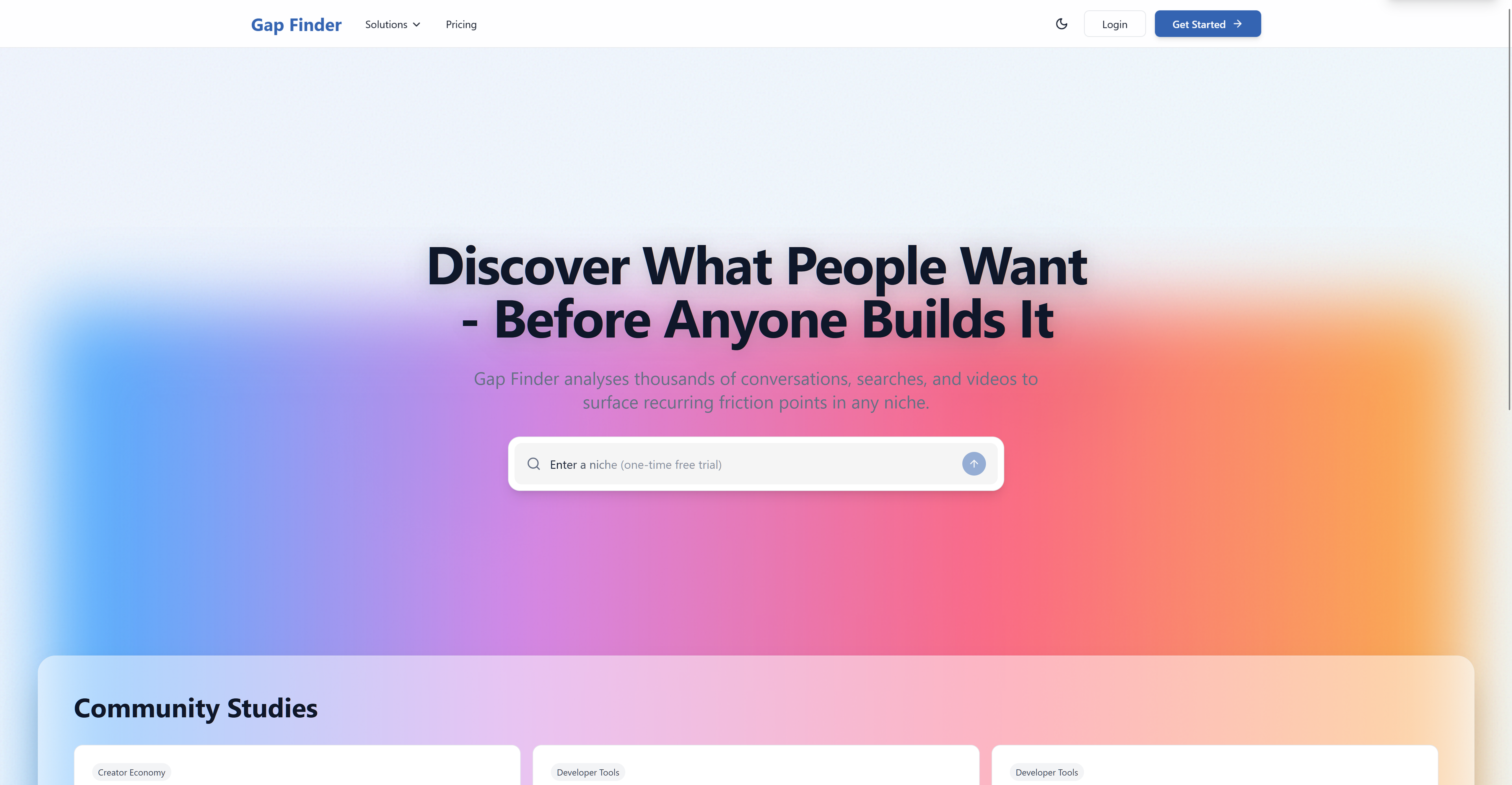 Gap Finder - Product Hunt launch logo and brand identity