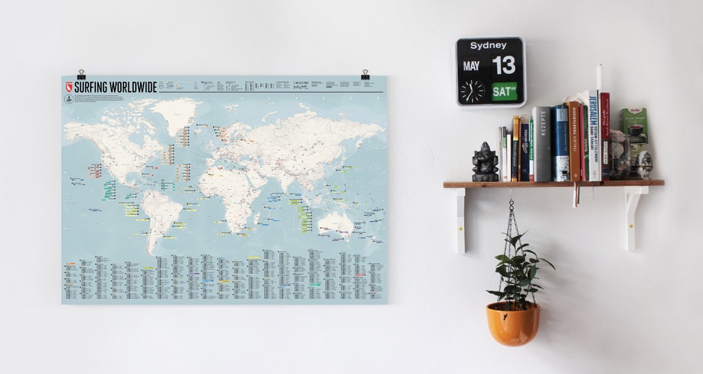 A map and an infographic that show you exactly when and where to surf gallery image