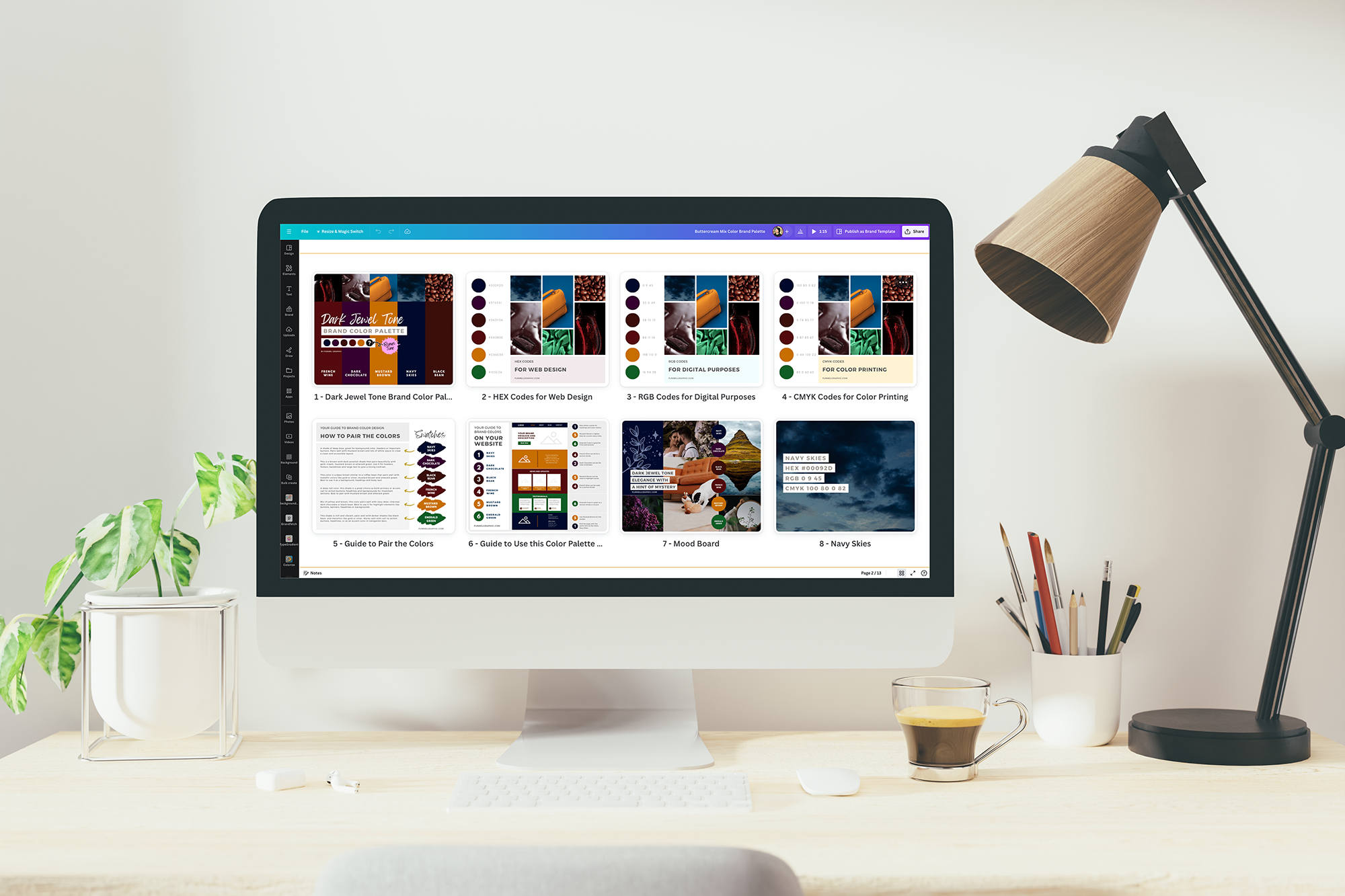 Canva Dark Jewel Color Palette - Create a brand like Tiffany & Co. inside Canva media 2