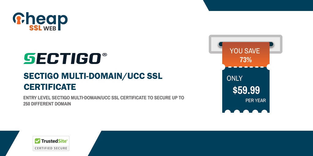 Sectigo 다중 도메인 UCC SSL - 1 도메인 2 추가 SAN을 확보합니다 미디어 1