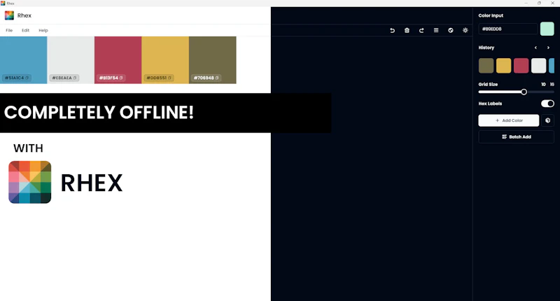 Rhex: HEX & RGB Editor screenshot 4