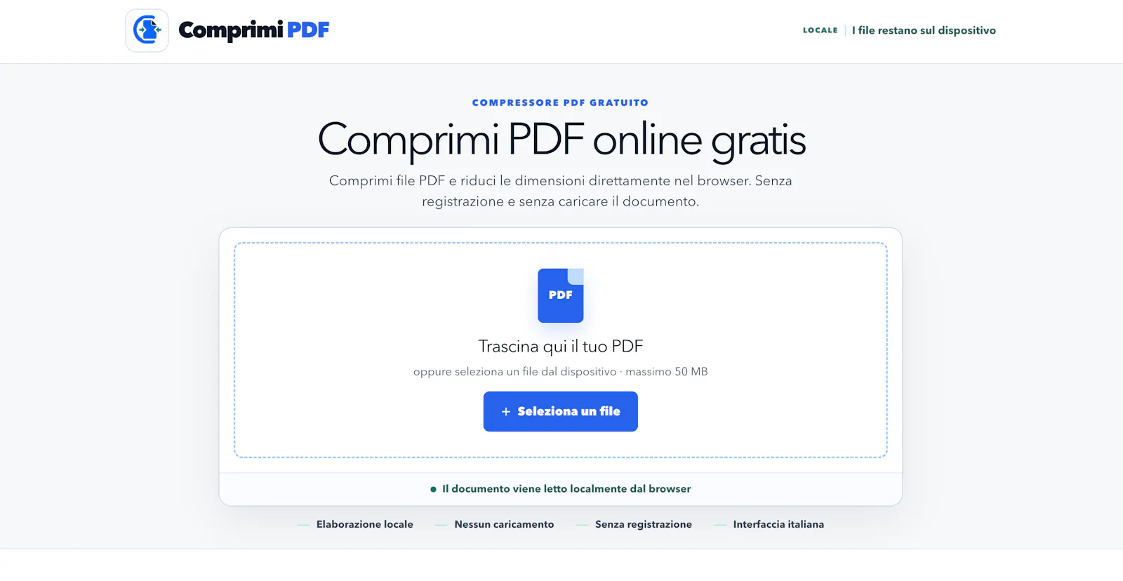 Comprimi PDF screenshot 1