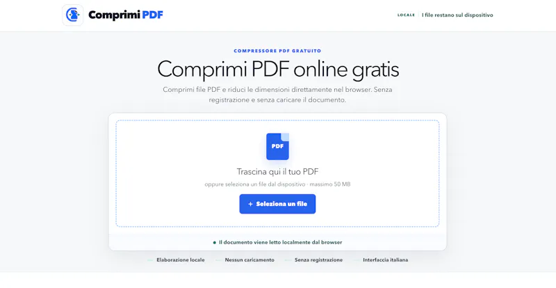 Comprimi PDF screenshot 1