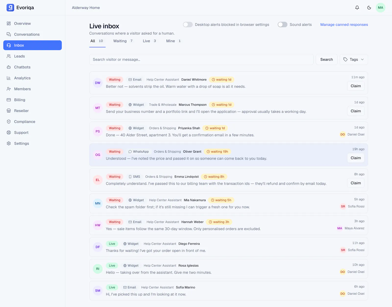 Evoriqa screenshot 2