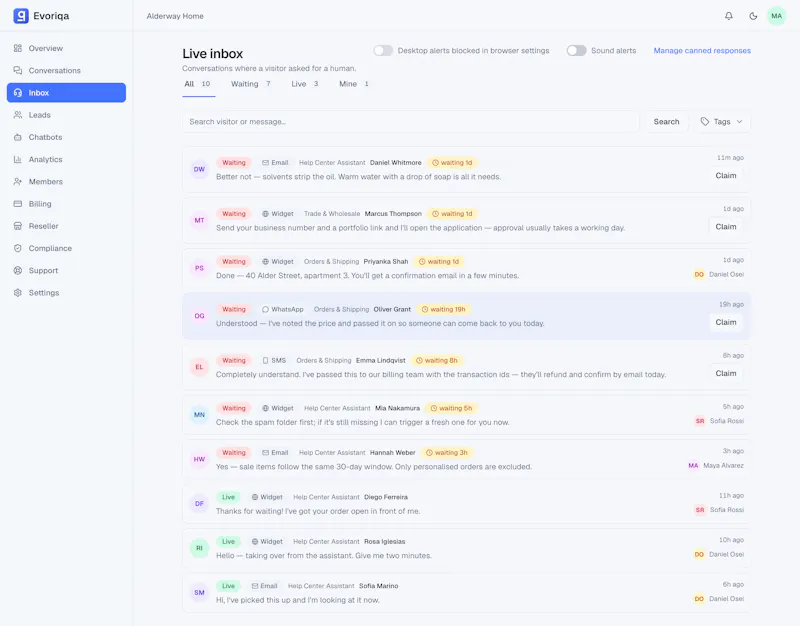 Evoriqa screenshot 2