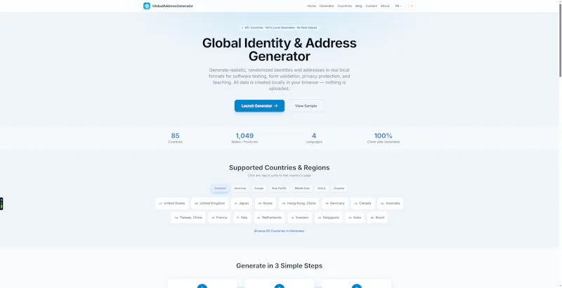 Global Address Generator screenshot 1