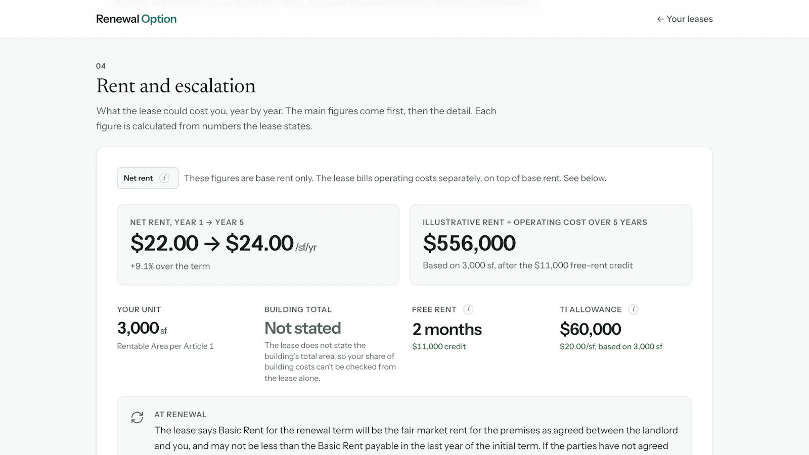 Renewal Option screenshot 7