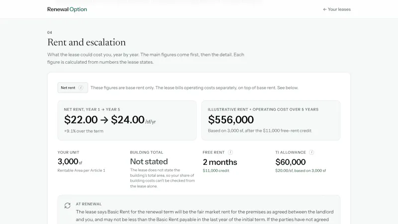 Renewal Option screenshot 7