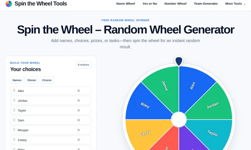 Spin the Wheel Tools screenshot 1