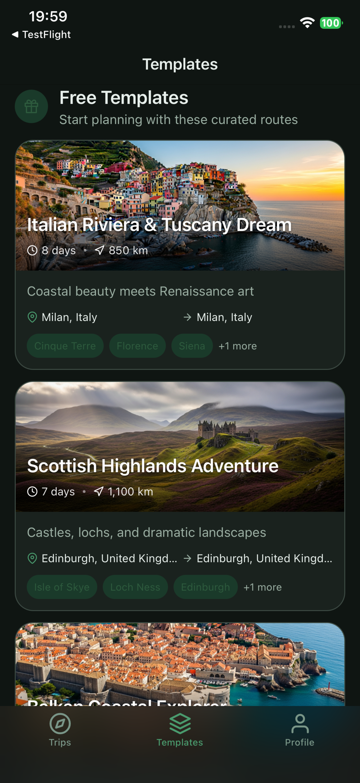 Peakroute–Discover beautiful road trips - Screenshot 2 showing product features and functionality