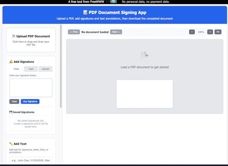 Document Signing App screenshot 1