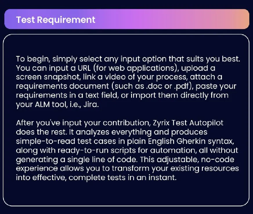 Zyrix Test Autopilot screenshot