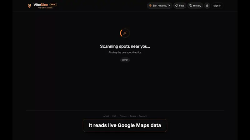 VibeDine screenshot 1 (video preview)