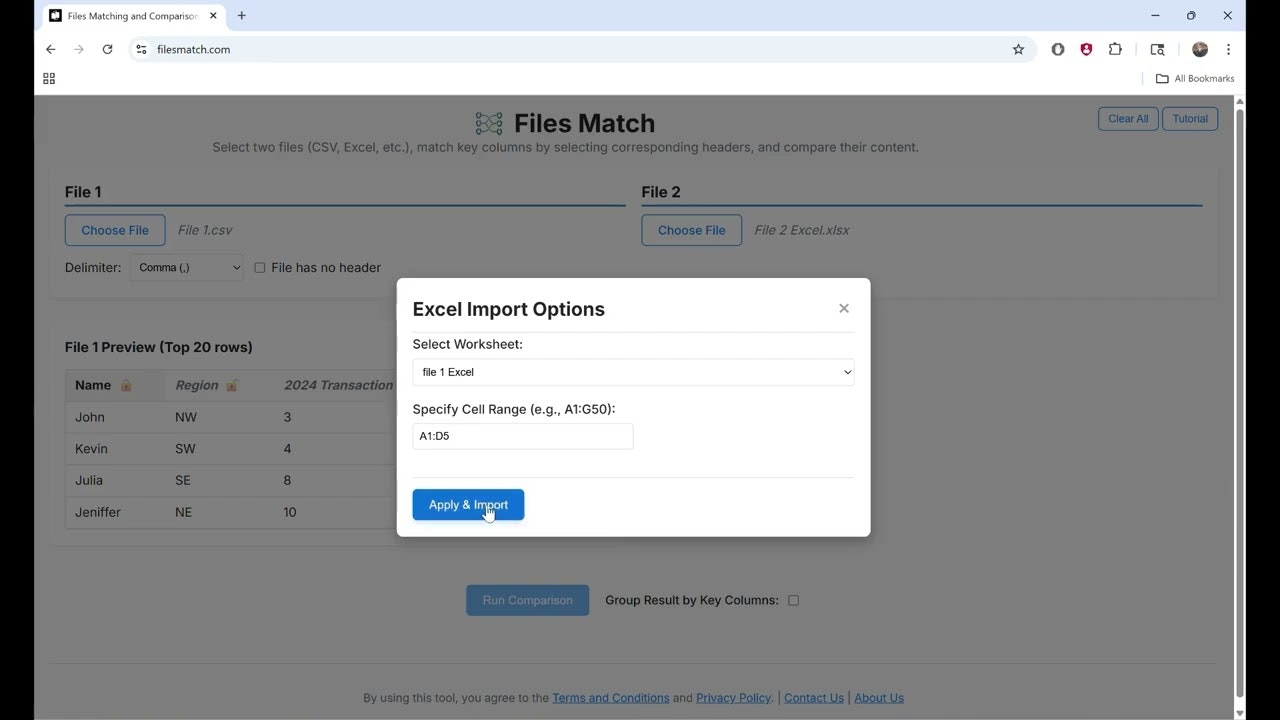 Files Matching and Comparison Tool gallery image