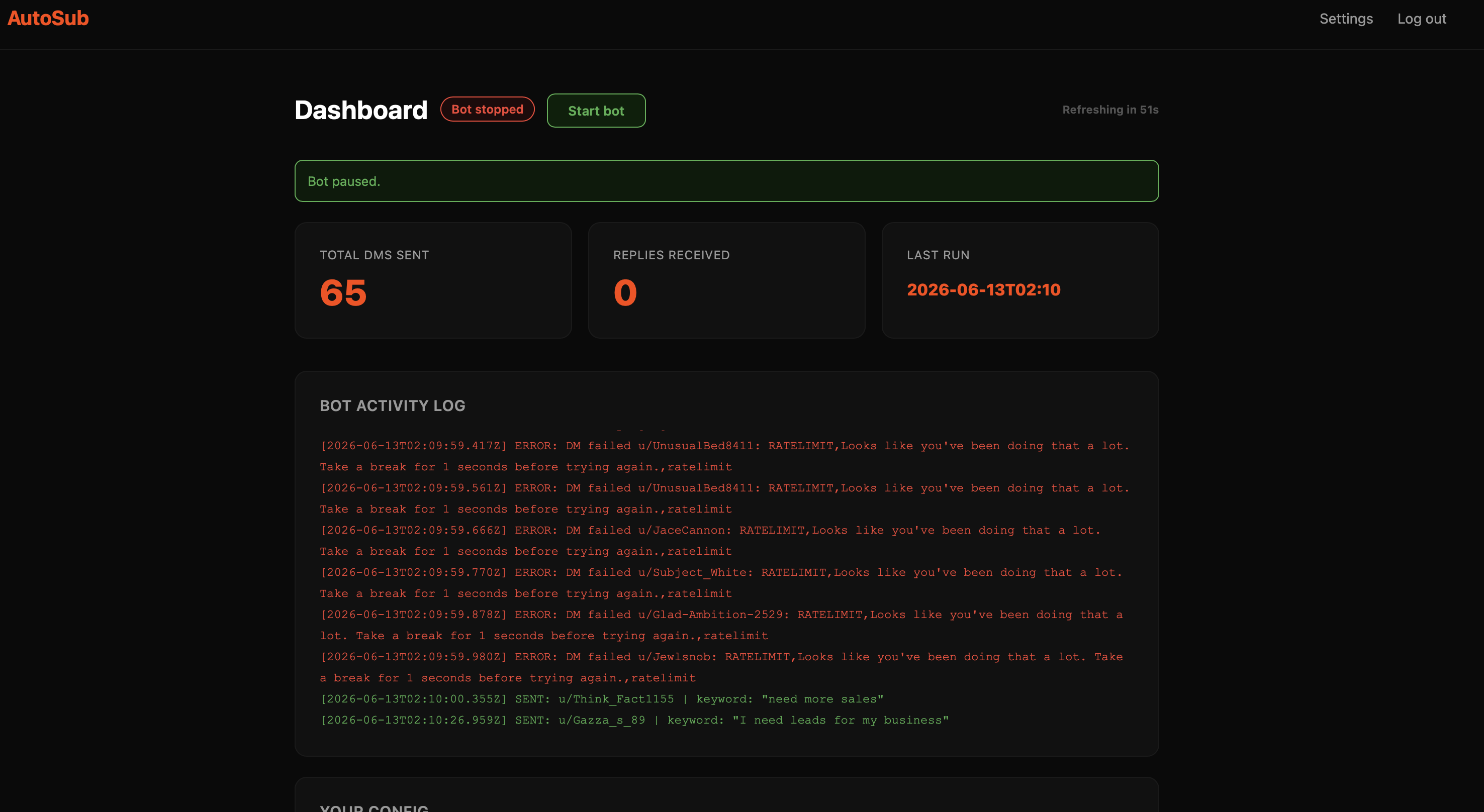 AutoSub — Automated Reddit Outreach gallery image