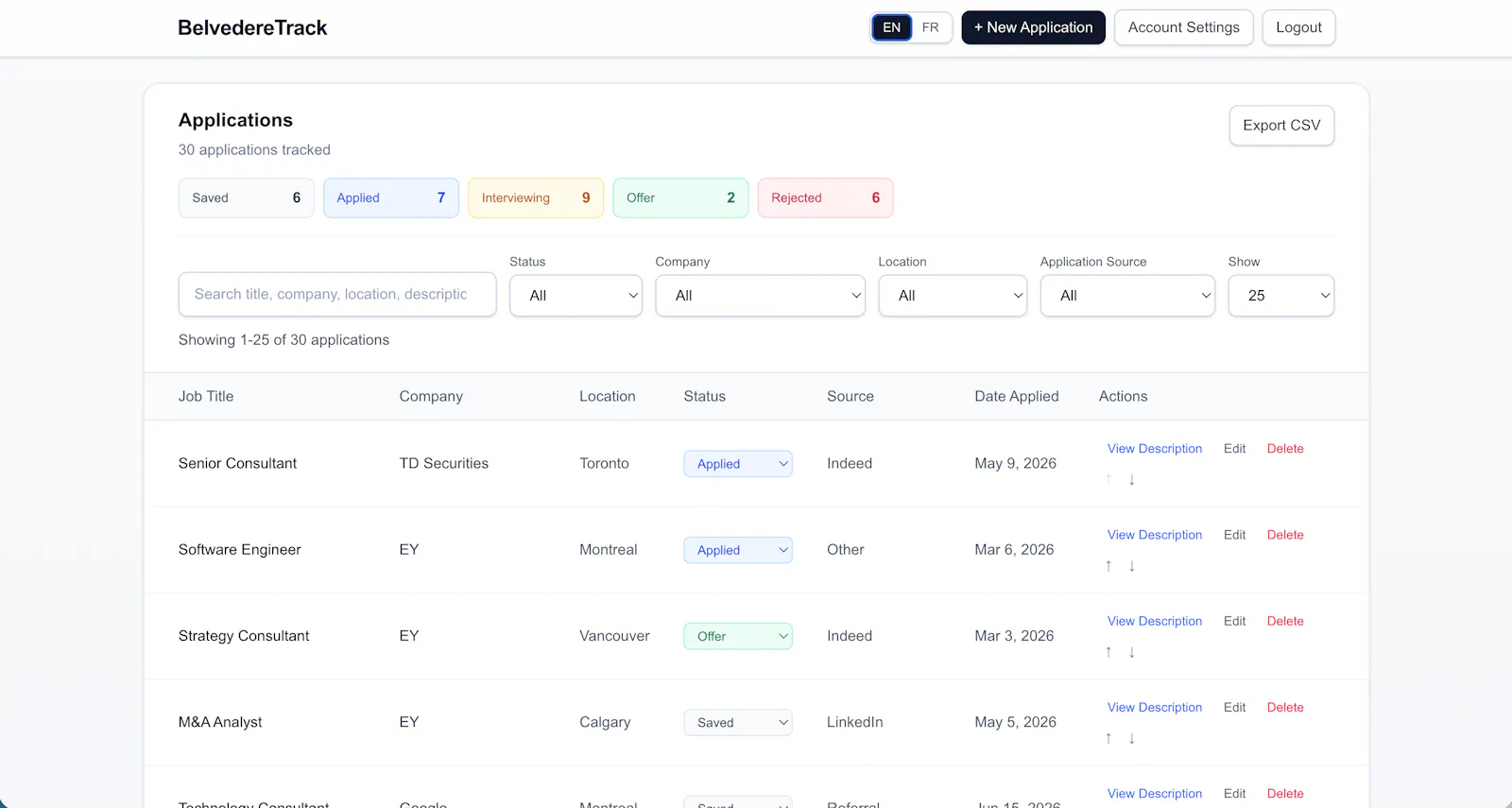 BelvedereTrack screenshot 1