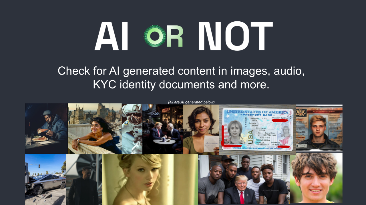 startuptile AI or Not-Detect AI generated images audio & KYC documents for free.
