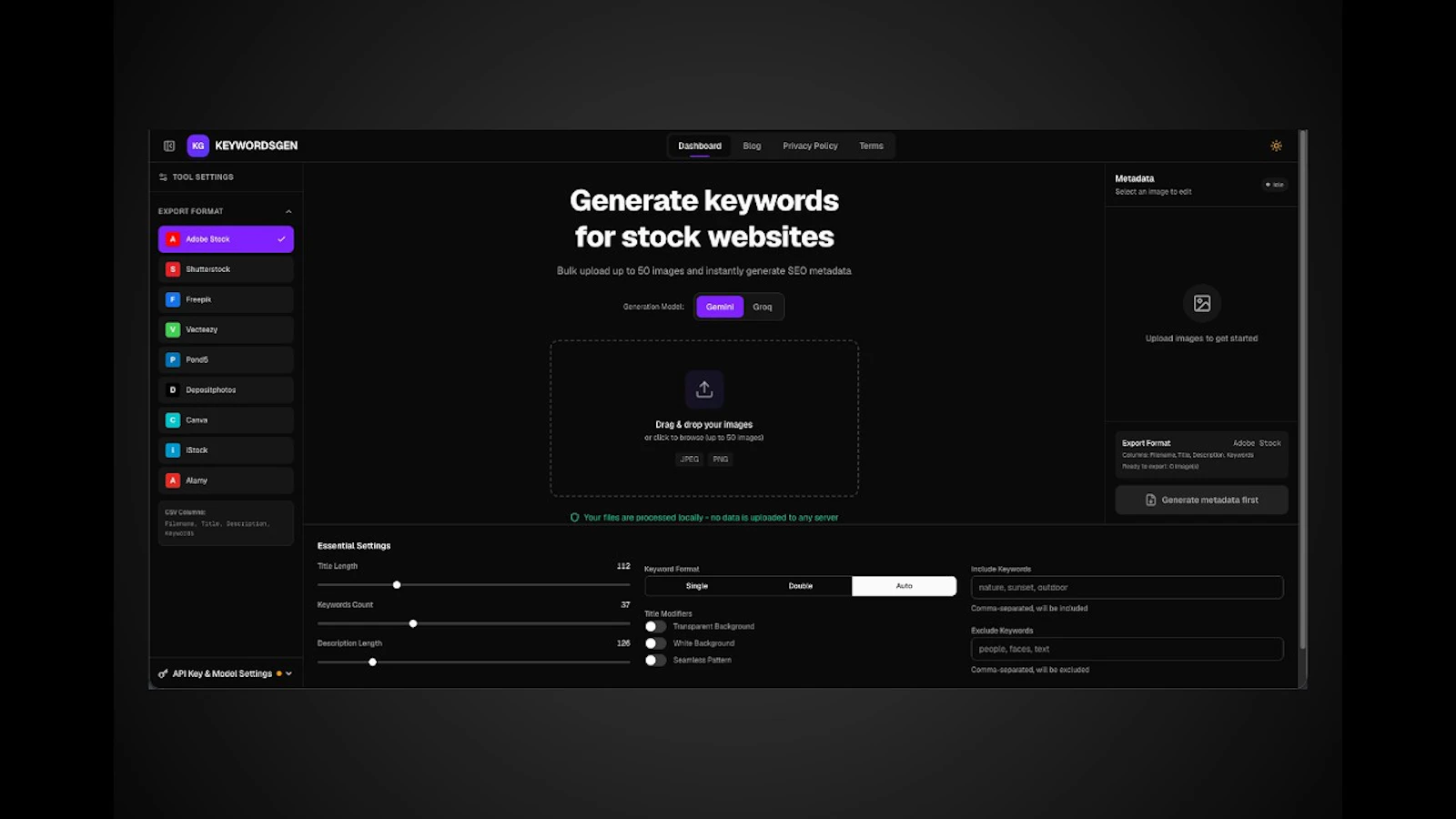 KEYWORDSGEN screenshot 1 (video preview)