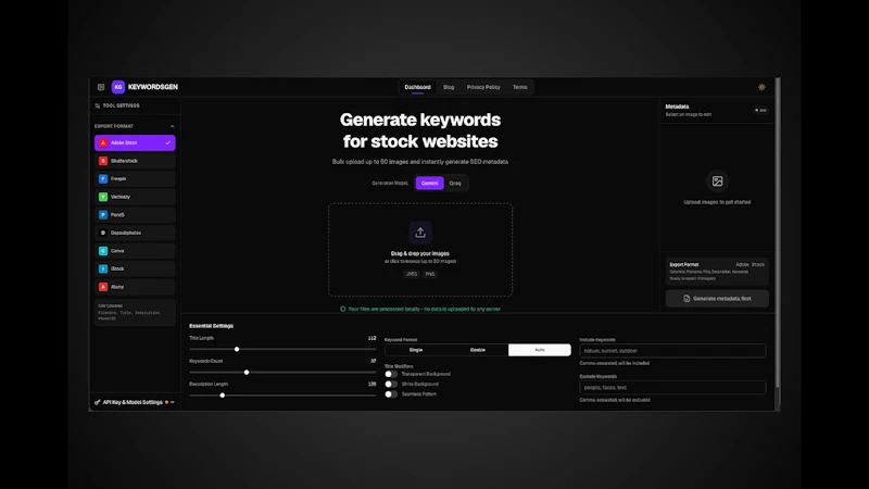 KEYWORDSGEN screenshot 1 (video preview)
