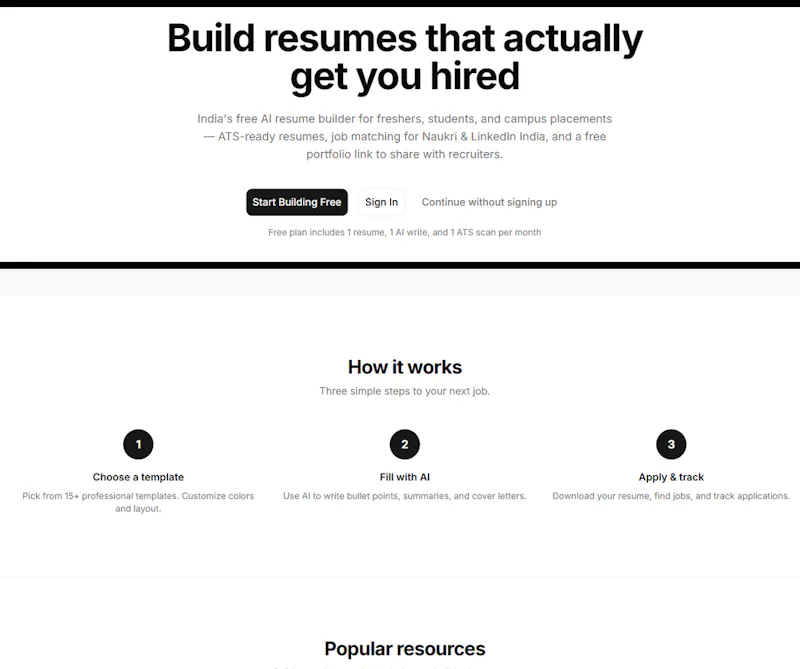 AIResumeCV screenshot 2