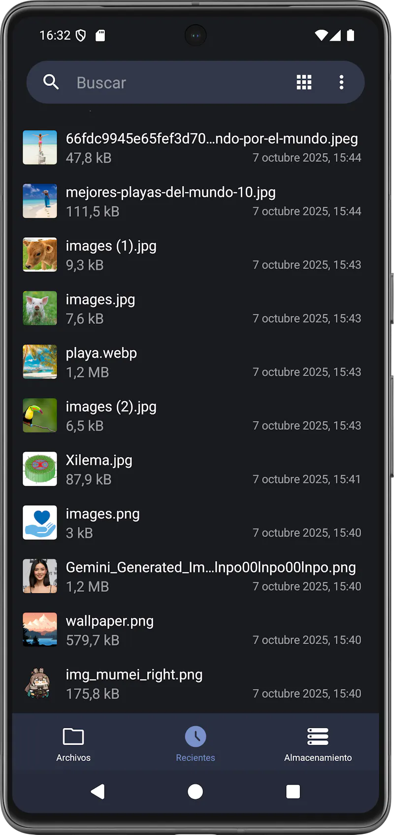 Administrador de archivos screenshot 2