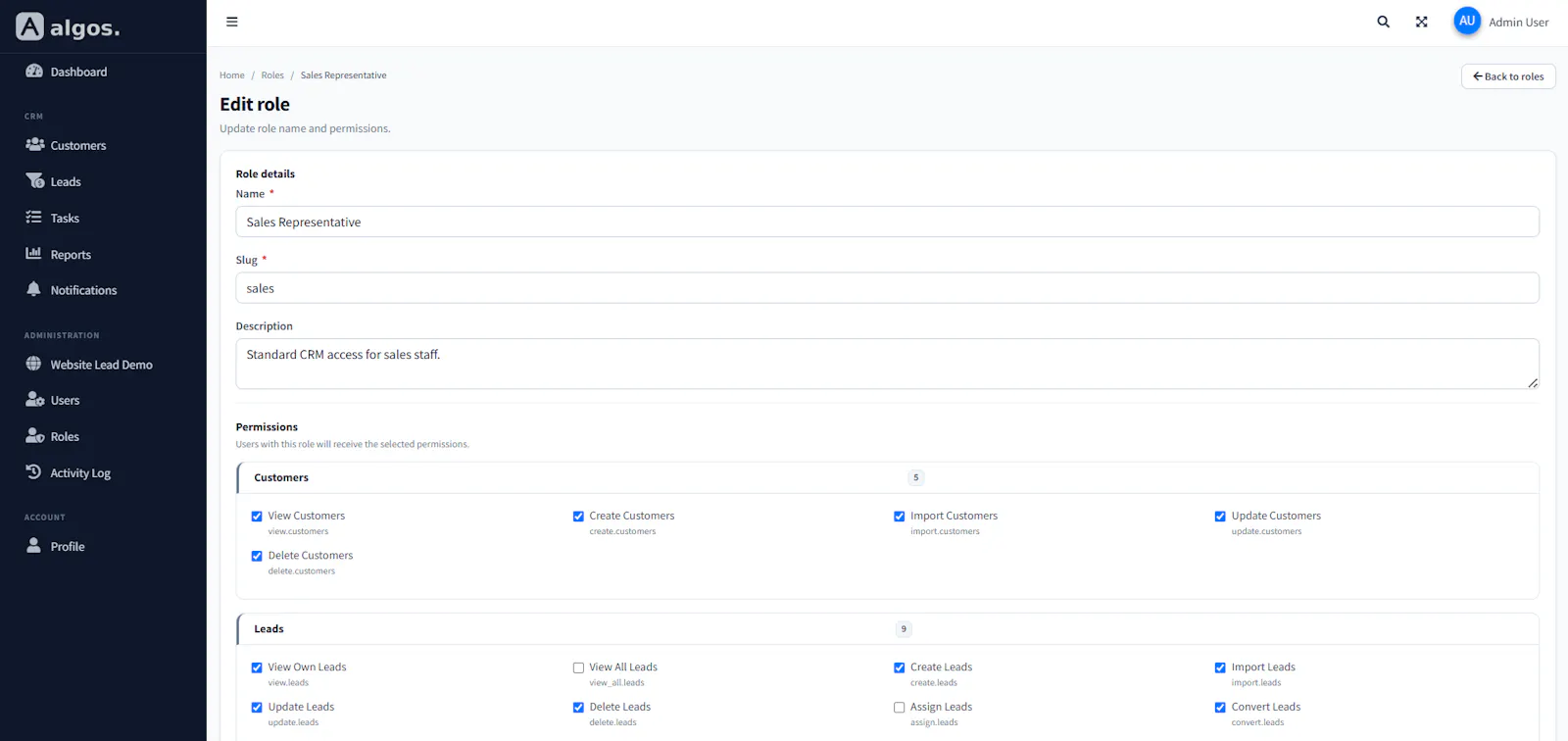 Algos CRM screenshot 8