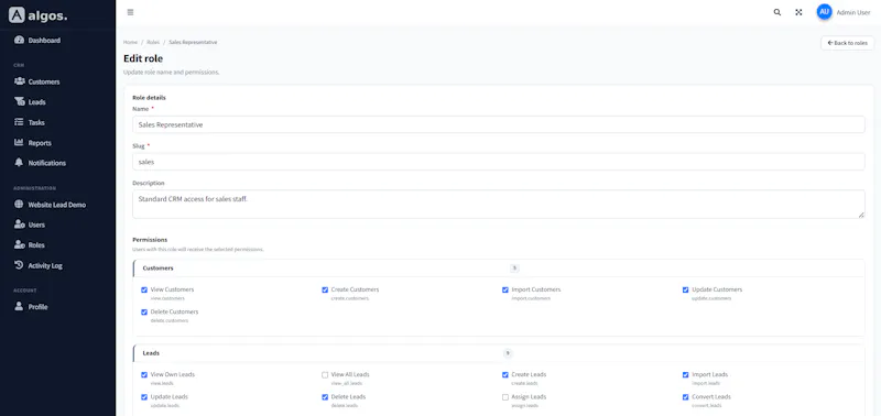 Algos CRM screenshot 8