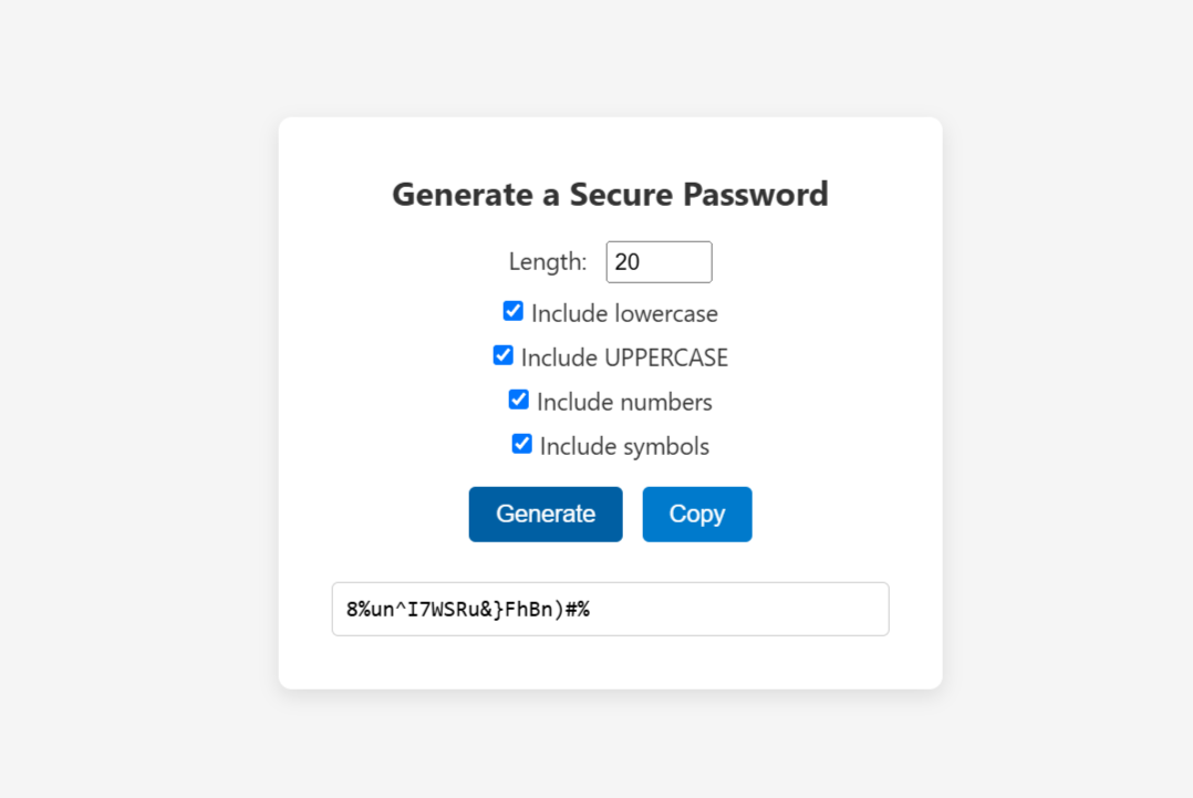 KwikPass.app - Gratis, no -signup, responsieve wachtwoordgenerator media 1