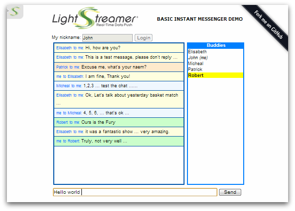 Lightstreamer gallery image