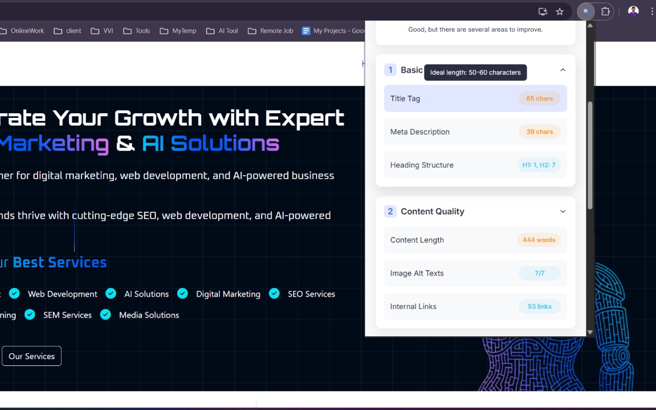 SEO Checklist | On-Page SEO Analyzer  - Screenshot 5 preview