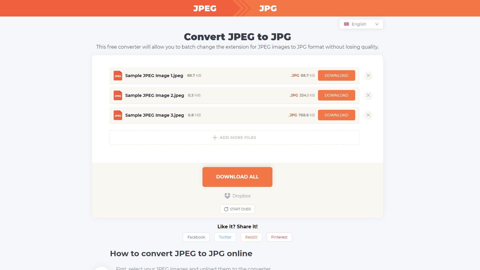 JPEG to JPG Converter gallery image