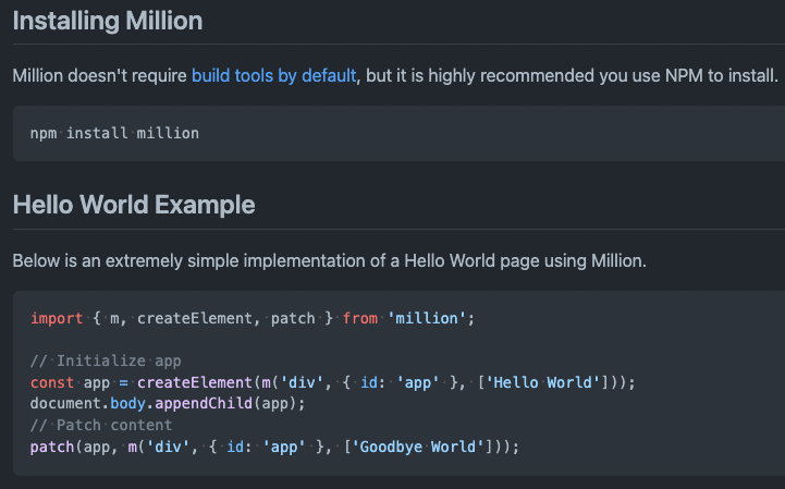 Million.js 1.0.0 gallery image